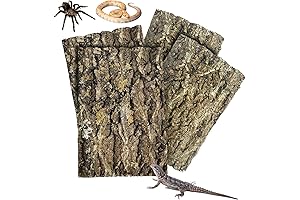 kathson 4PCS Cork Flats Reptile Tank Background - 11.8”Lx7.7”W