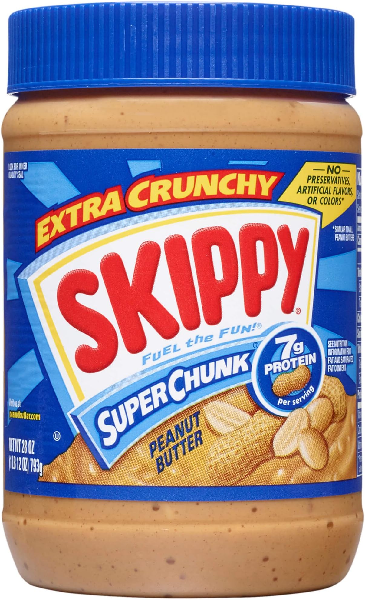 Peanut Butter, Chunky, 28 Ounce (Pack of 12)