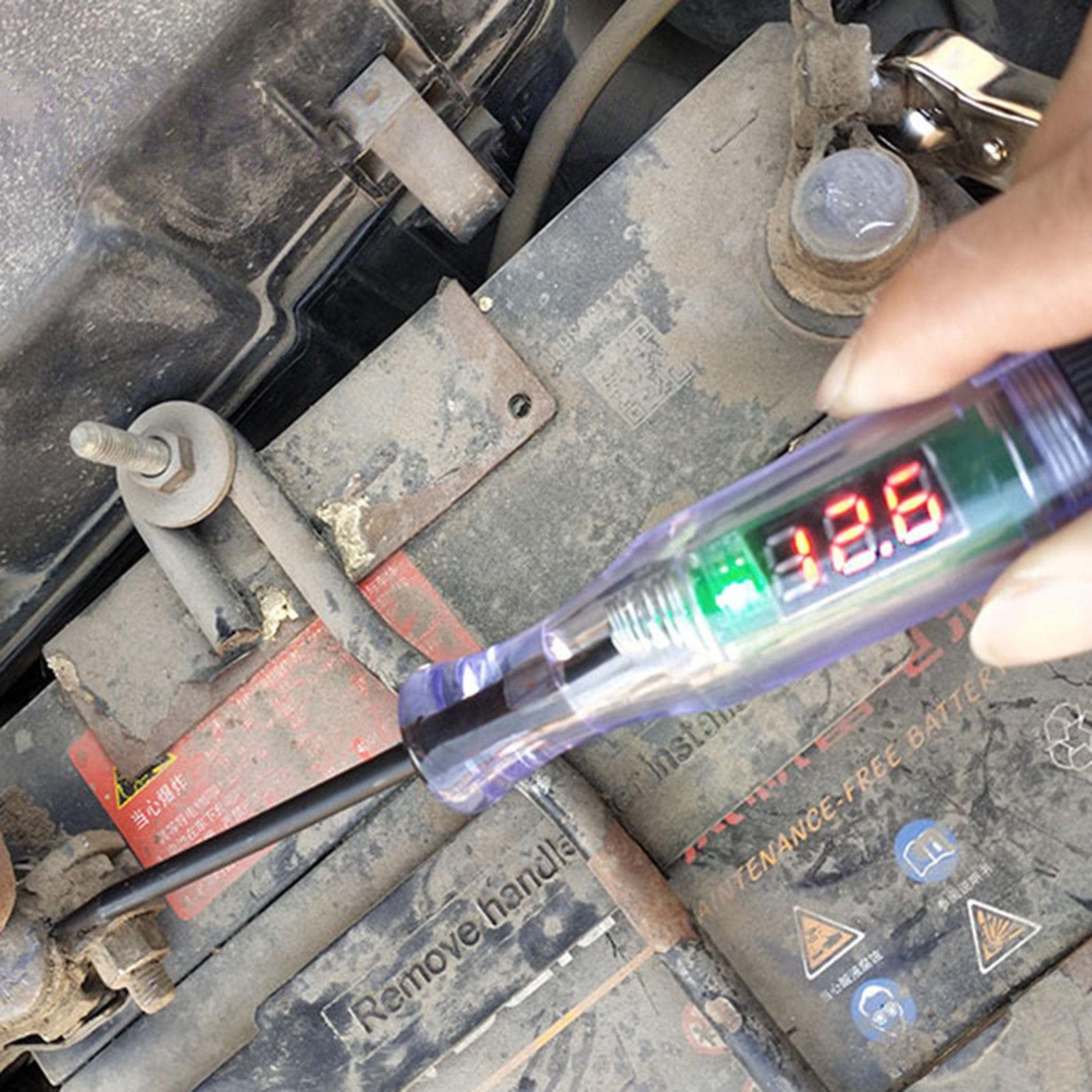 Tester Di Tensione Digitale MASO 3-48V Con Display LCD - Penna Rivelatrice Per Auto Camion - 2