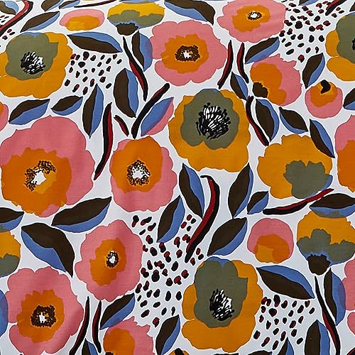 Miniatura 5 de MARIMEKKO - Juego de funda de edredón tamaño Queen, ropa de cama de percal de algodón con fundas a juego y cierre de botón, decoración del hogar