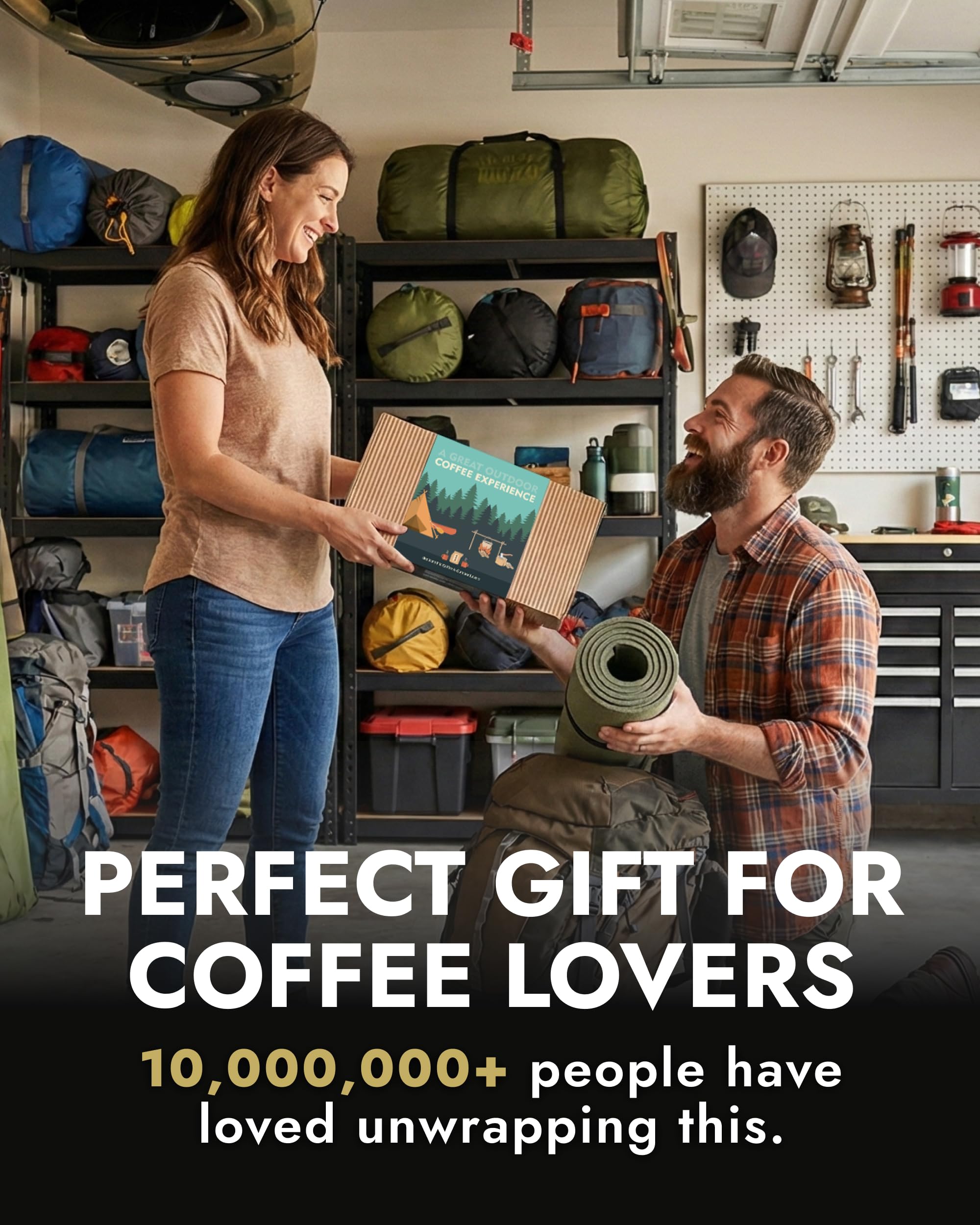 Set de regalo de café para exteriores, 10 mejores especialidades de una sola propiedad y cafés orgánicos de todo el mundo | Brew & Genießen Sie Jederzeit & überall | Kaffeelliebhaber Geschenkidee für