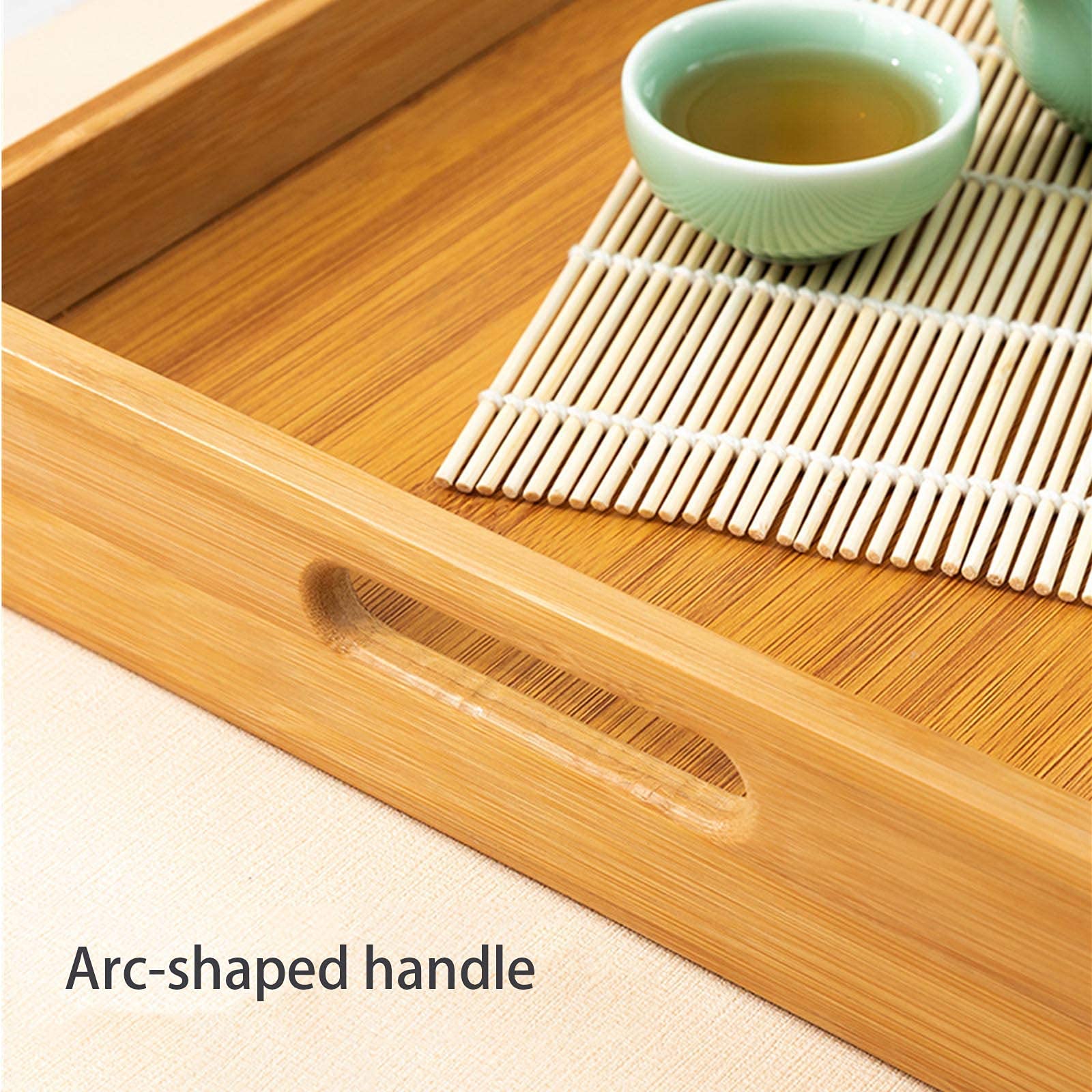 Tavolo Pieghevole Bambù 50x30 Cm - Vassoio Letto Per Laptop E Colazione - Foto 10