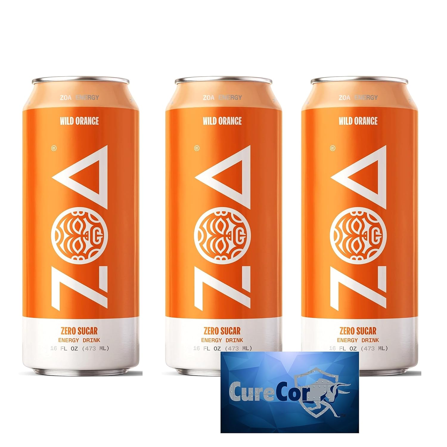 Energy Drink Bundle Includes Three Can of ZOA Healthy