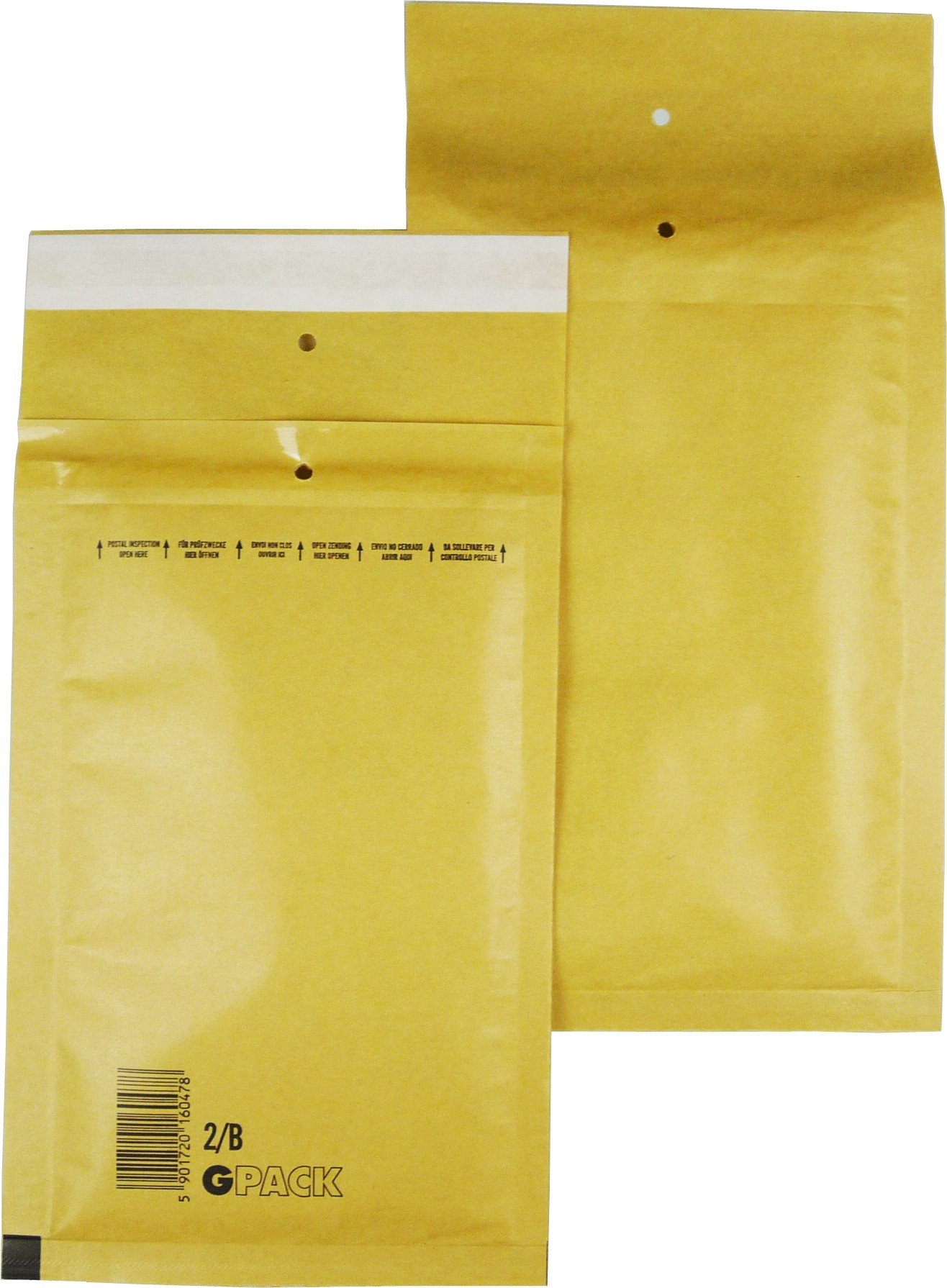 600 Stück Luftpolsterumschläge Luftpolstertaschen Versandtaschen 2/B 140x225 mm braun