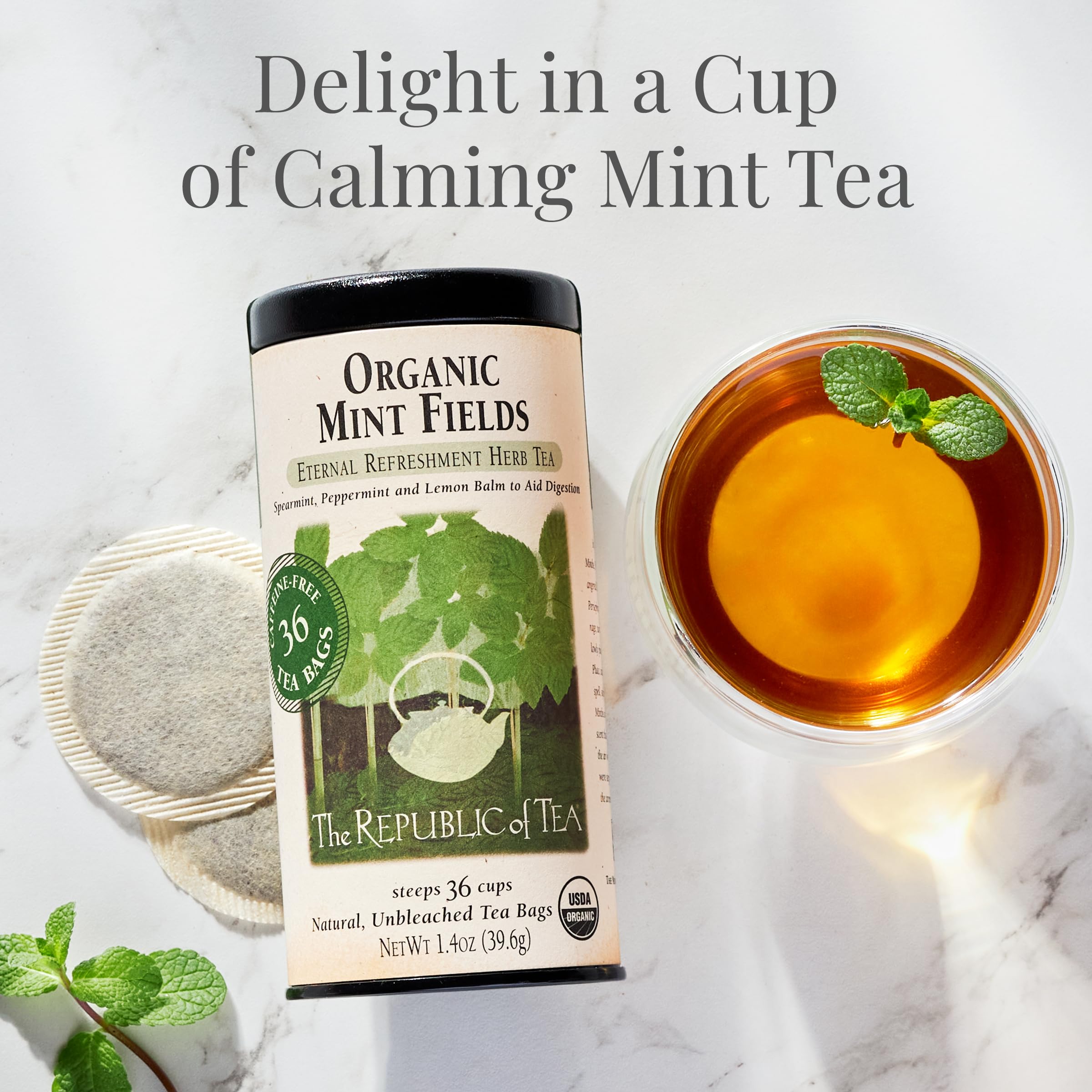 Amazon.com : The Republic of Tea – Organic Mint Fields Herbal Tea
