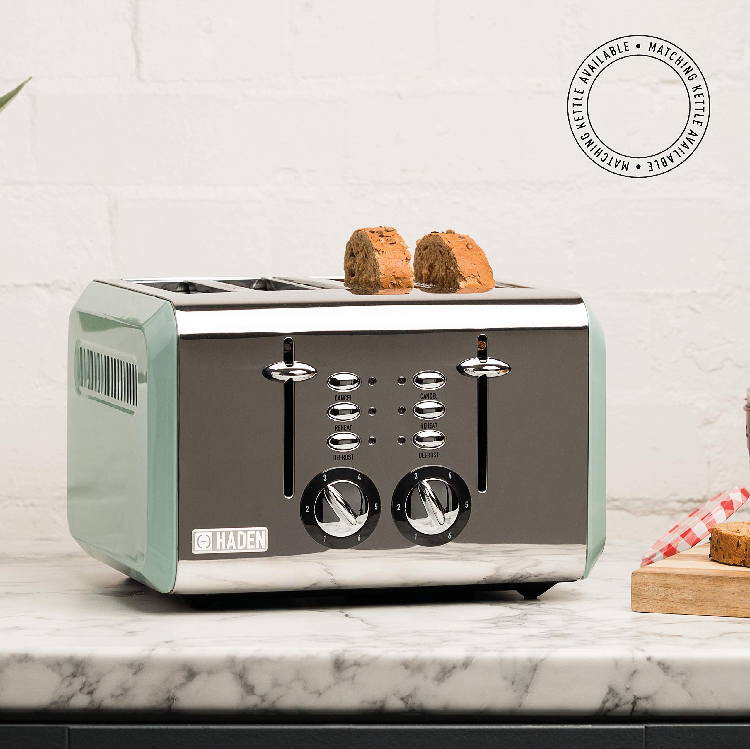 Buy Haden Cotswold Toaster Electric StainlessSteel Toaster with Reheat and Defrost Functions
