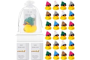 Inspirational Mini Rubber Ducks Bulk Set: Perfect Appreciation Gifts for Employees, Team Members, and Coworkers