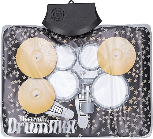 Tambor electrónico Mini Educativo Plegable Roll Up Drum Mat para principiantes Niños Pequeños Instrumentos Musicales Regalos