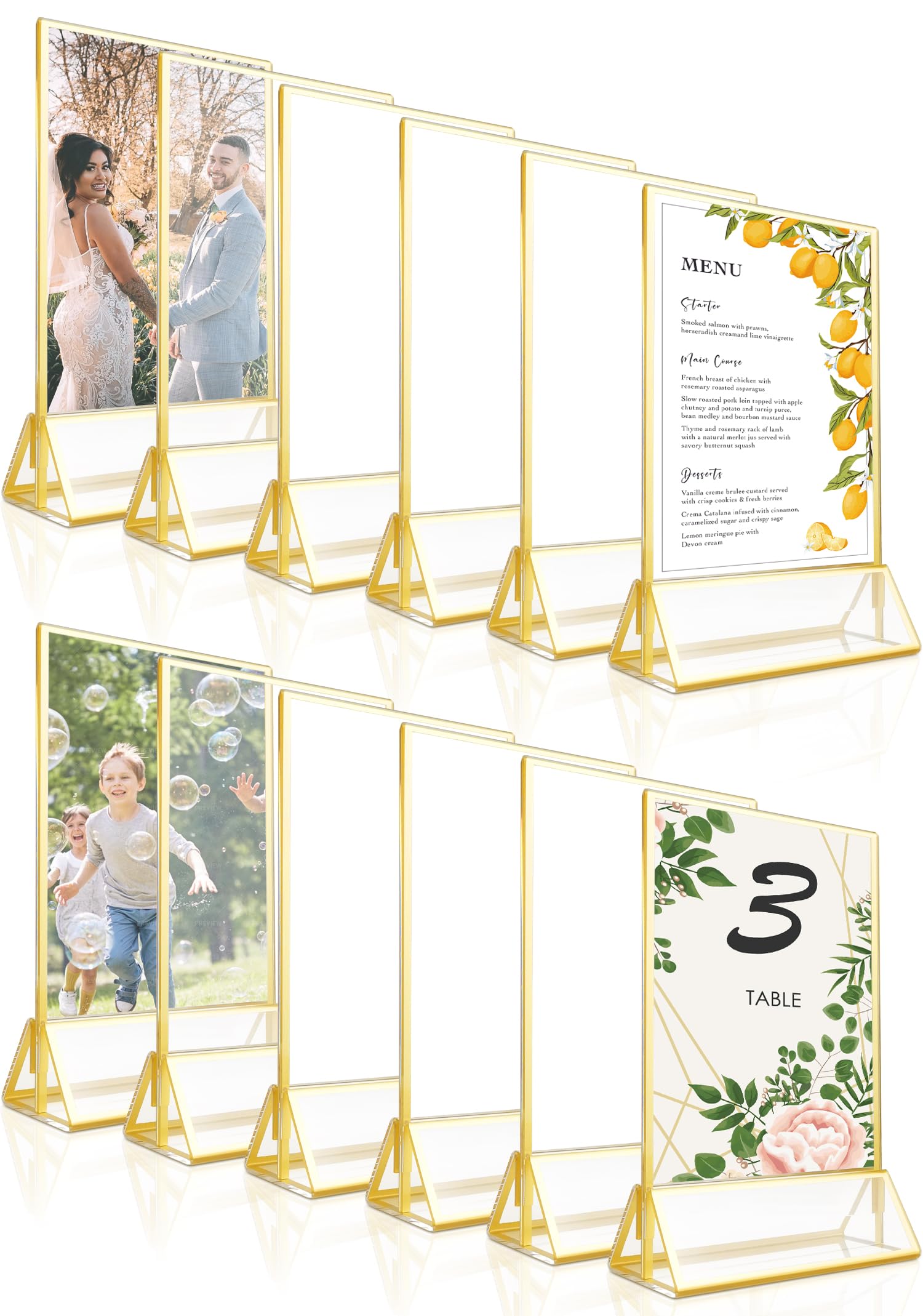 Supports De Panneau A3 Réglables En Aluminium Pour Affiche Menu Publicite Vente Affichage Daffichage Noir 6pieces 92082742