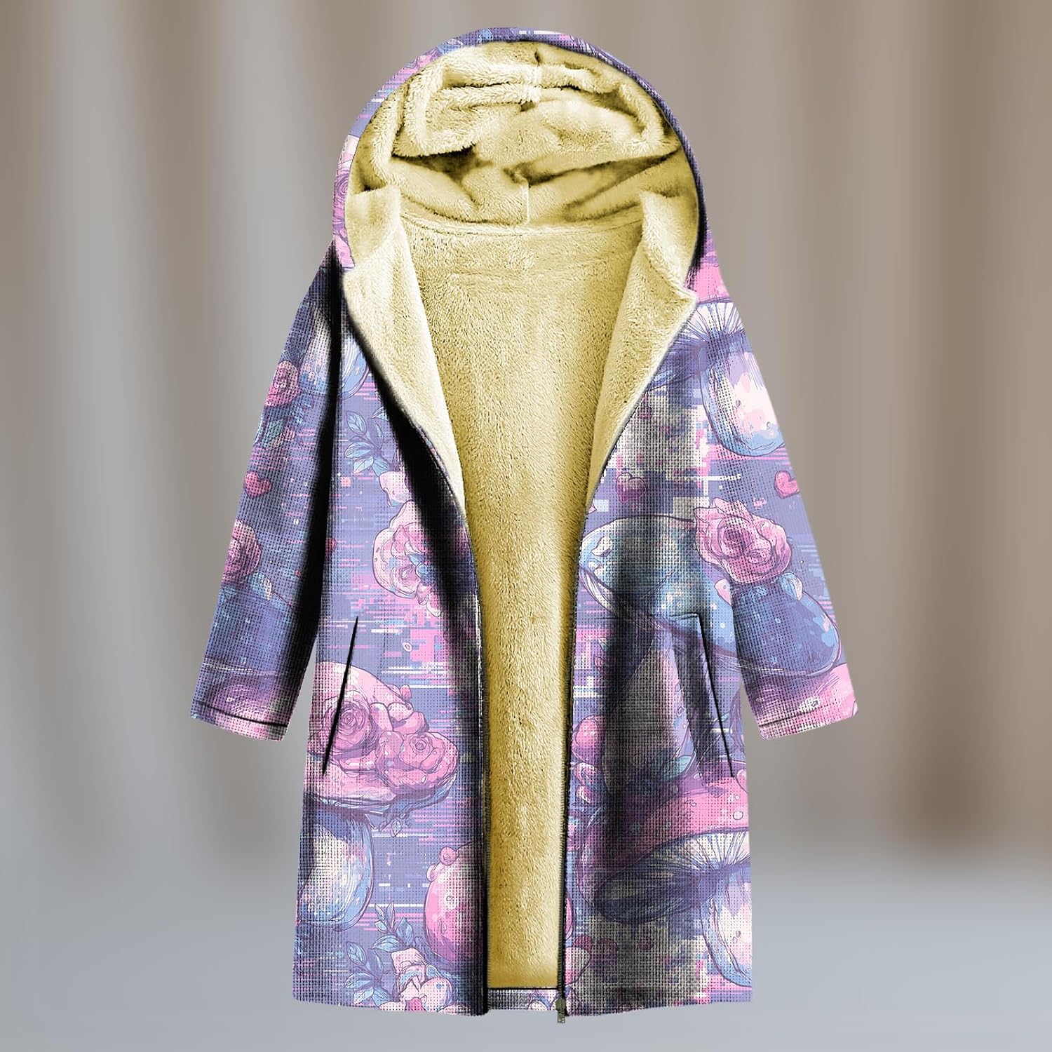 Fall Jackets For Women 2025 Western Long Sleeve Sherpa Fleece Zip Up Retro Ethnic Print Fashion Casual Warm Coats - Image 2