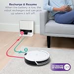 Shark Navigator Robot Vacuum, Bagless Self-Empty Base, 30-Day Capacity Self-Empty Base and SmartPath Navigation, White, AV2110S