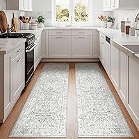 Vista 30 de jinchan Tapete de pasillo o cocina lavable, de época, reverso de hule antideslizante, ultradelgado, floral, para dormitorio, baño, lavandería y sala