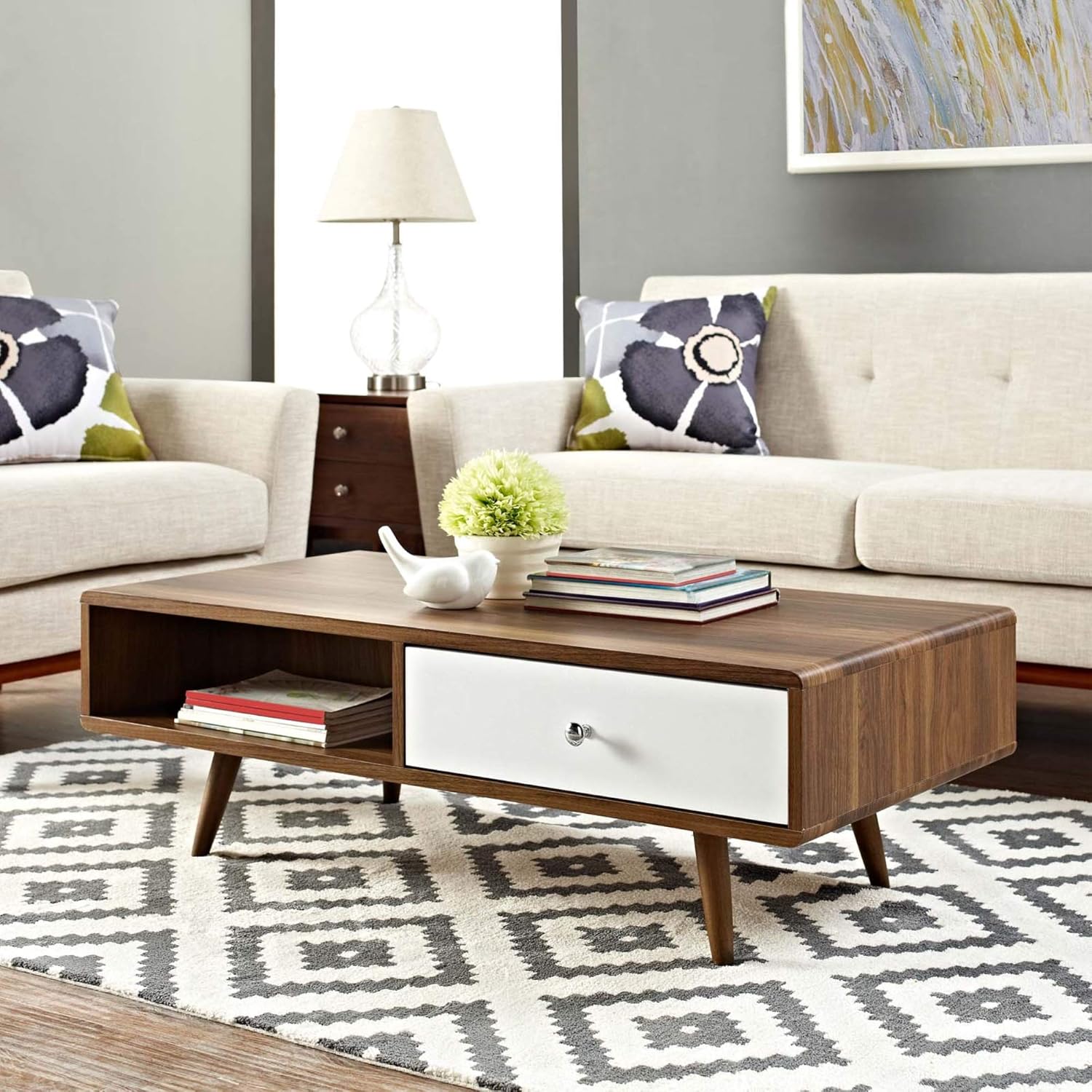 best coffee table for reclining sectional in use