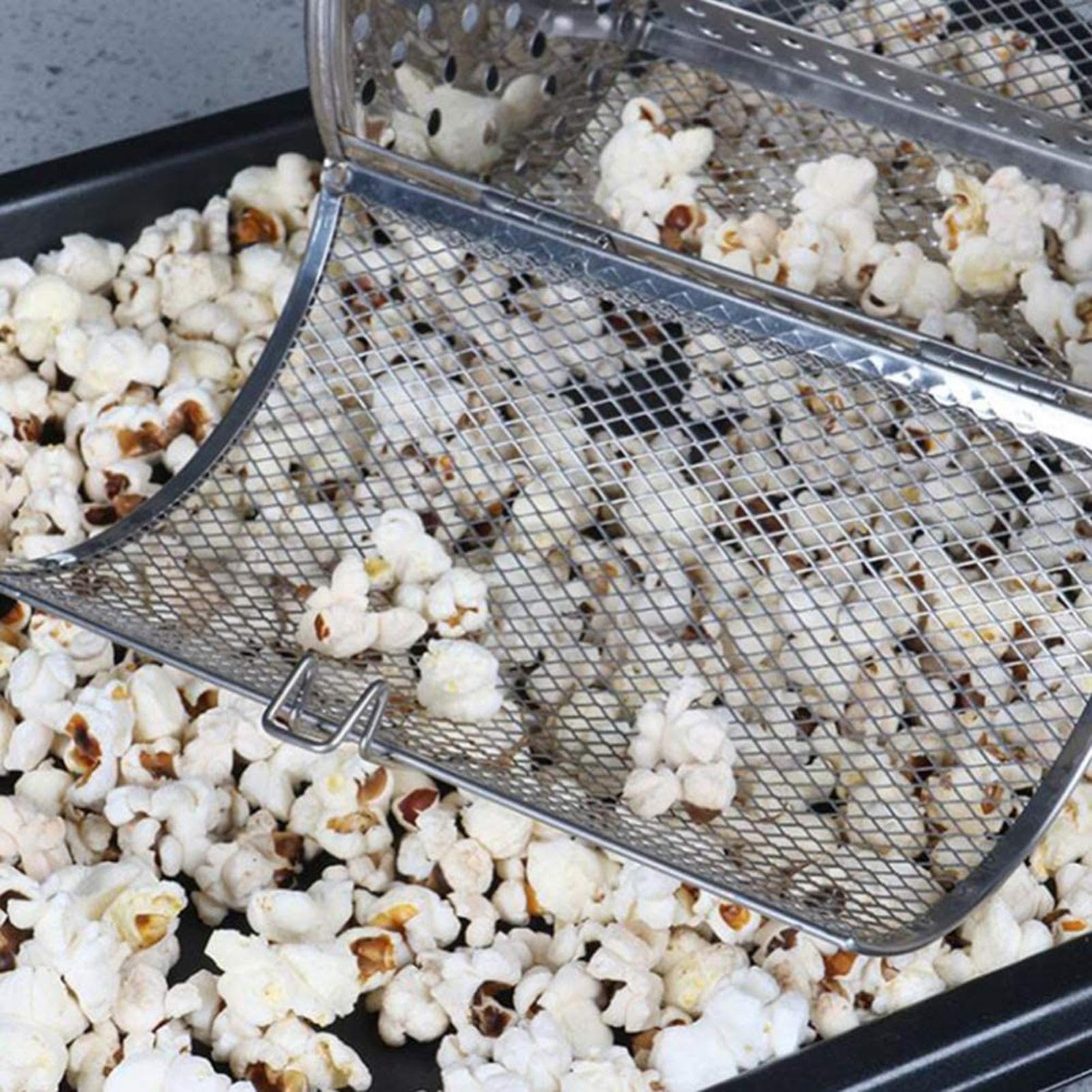 Cestello da forno in acciaio inox per girarrosto, griglia da forno per noci secche di arachidi, chicchi di caffè, barbecue