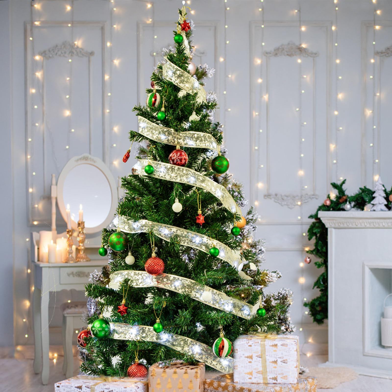 Fouriding 30 Bolas De Navidad Adornos De 6 Cm, Bolas De Navidad Transparentes Inastillables, Adornos Colgantes
