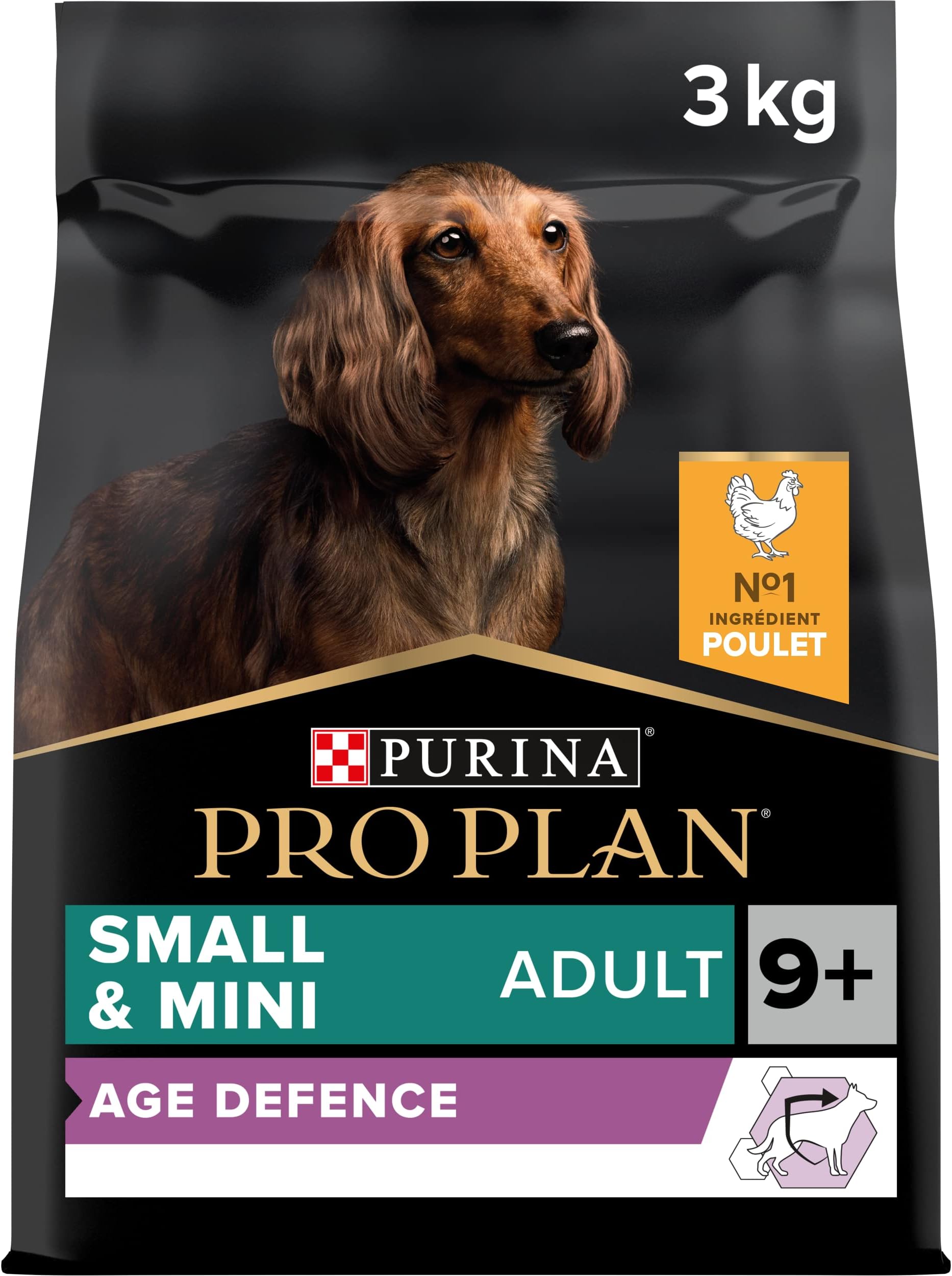 Small & Mini Senior Age Defence 9+ Chicken Dry Dog Food 3kg