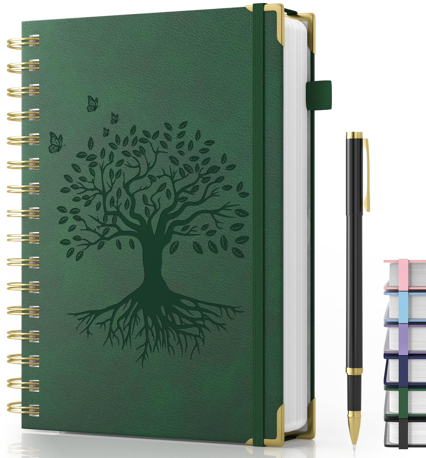 Smarpau Notebook Notepad A5, 240 Pages Wirebound Spiral Notebook for Writing 100gsm Thick Paper No Bleed