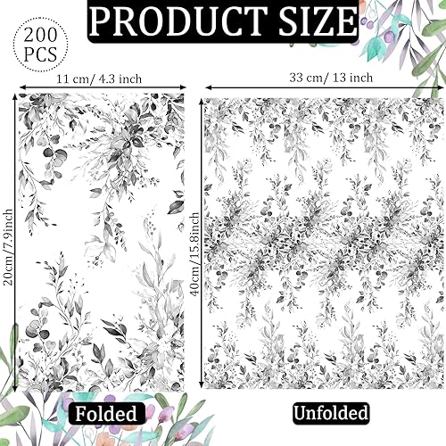 Miniatura 21 de Seajan 200 servilletas de papel de cuervo y gato, toallas de mano desechables para baño, toallas desechables para invitados de primavera y verano