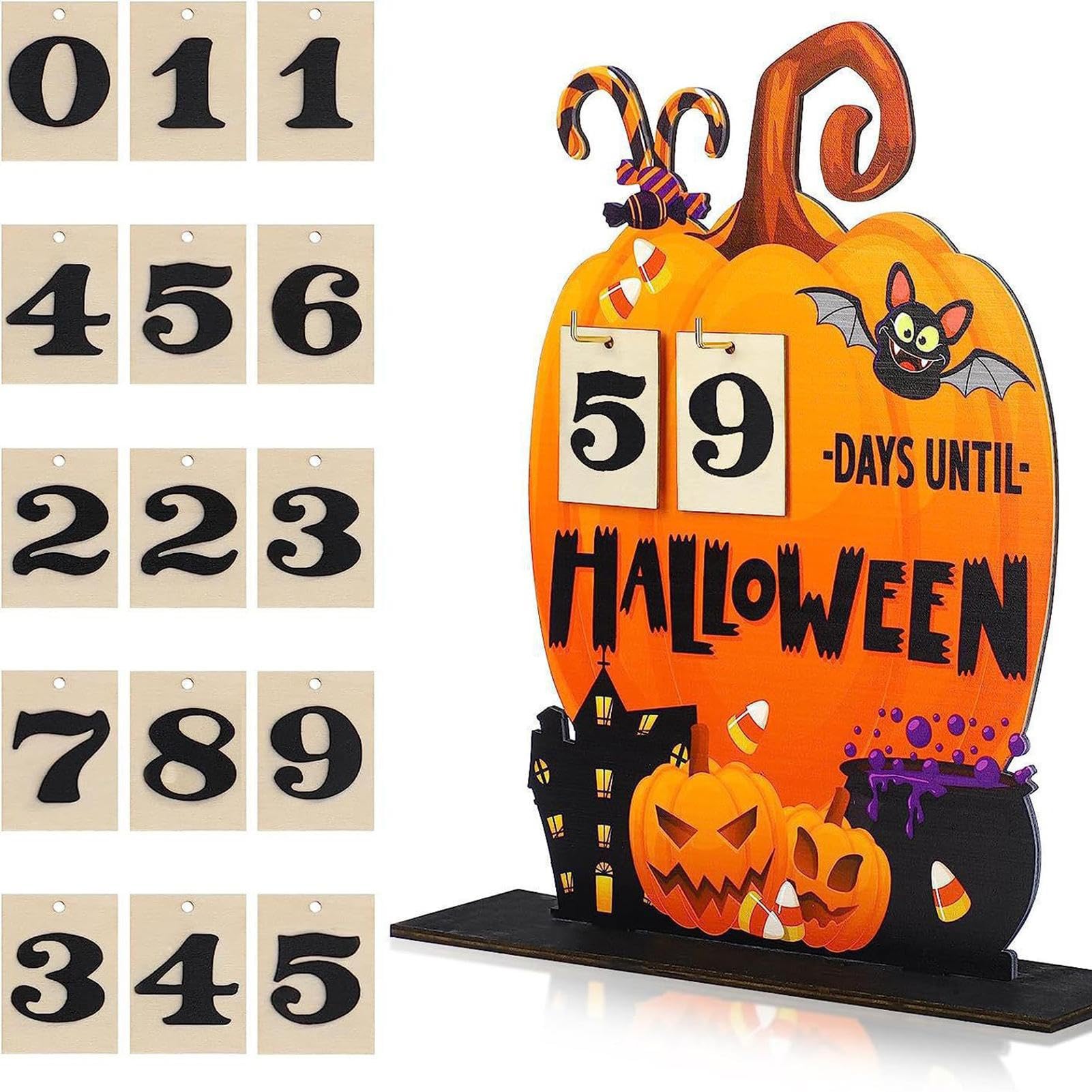 Amazon.co.jp: Shurzzesj ハロウィンカウントダウンカレンダー - 木製