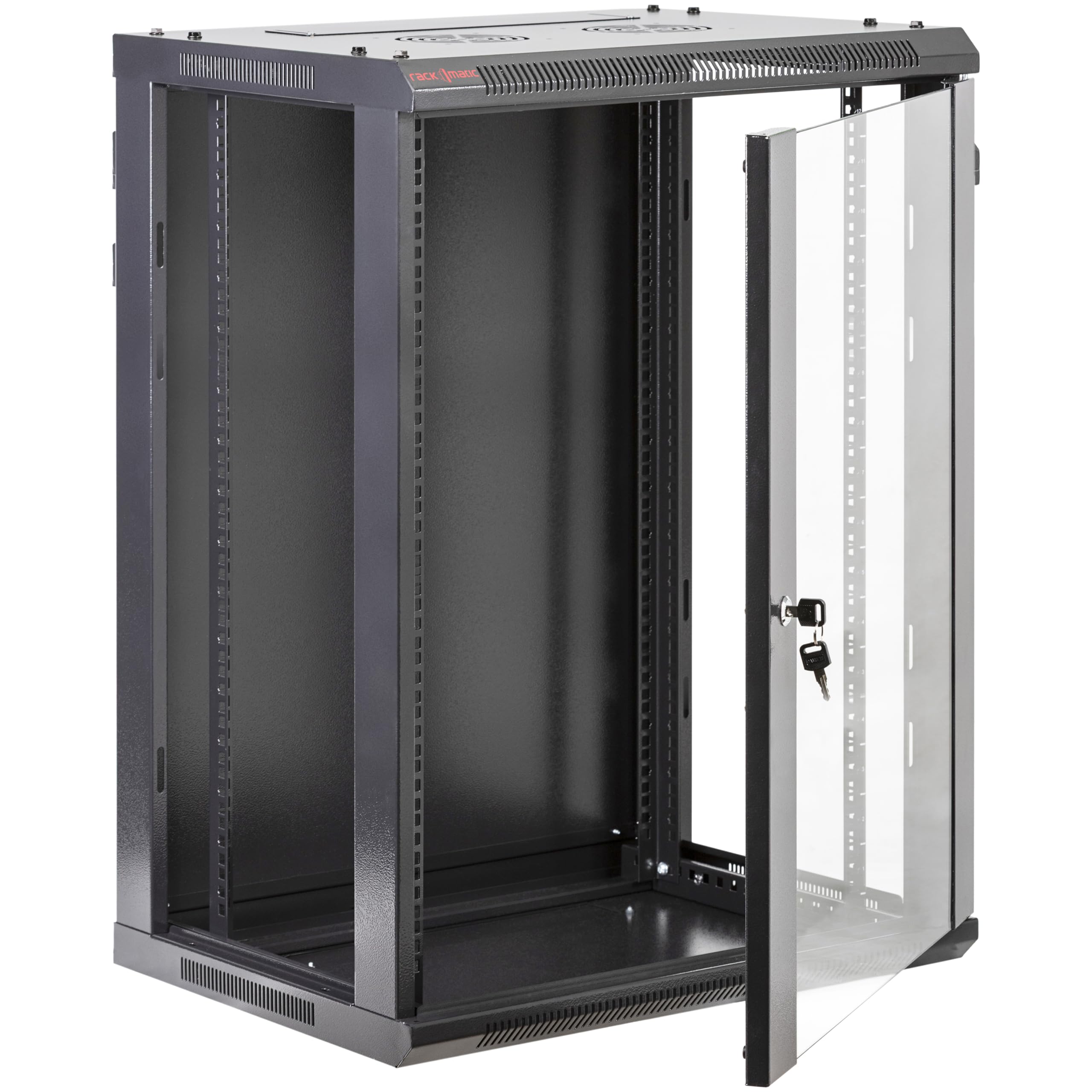 Rackmatic Baie de Brassage 18U 19 Pouces 600x450x910mm Coffret Mural en Kit DIY SOHORack