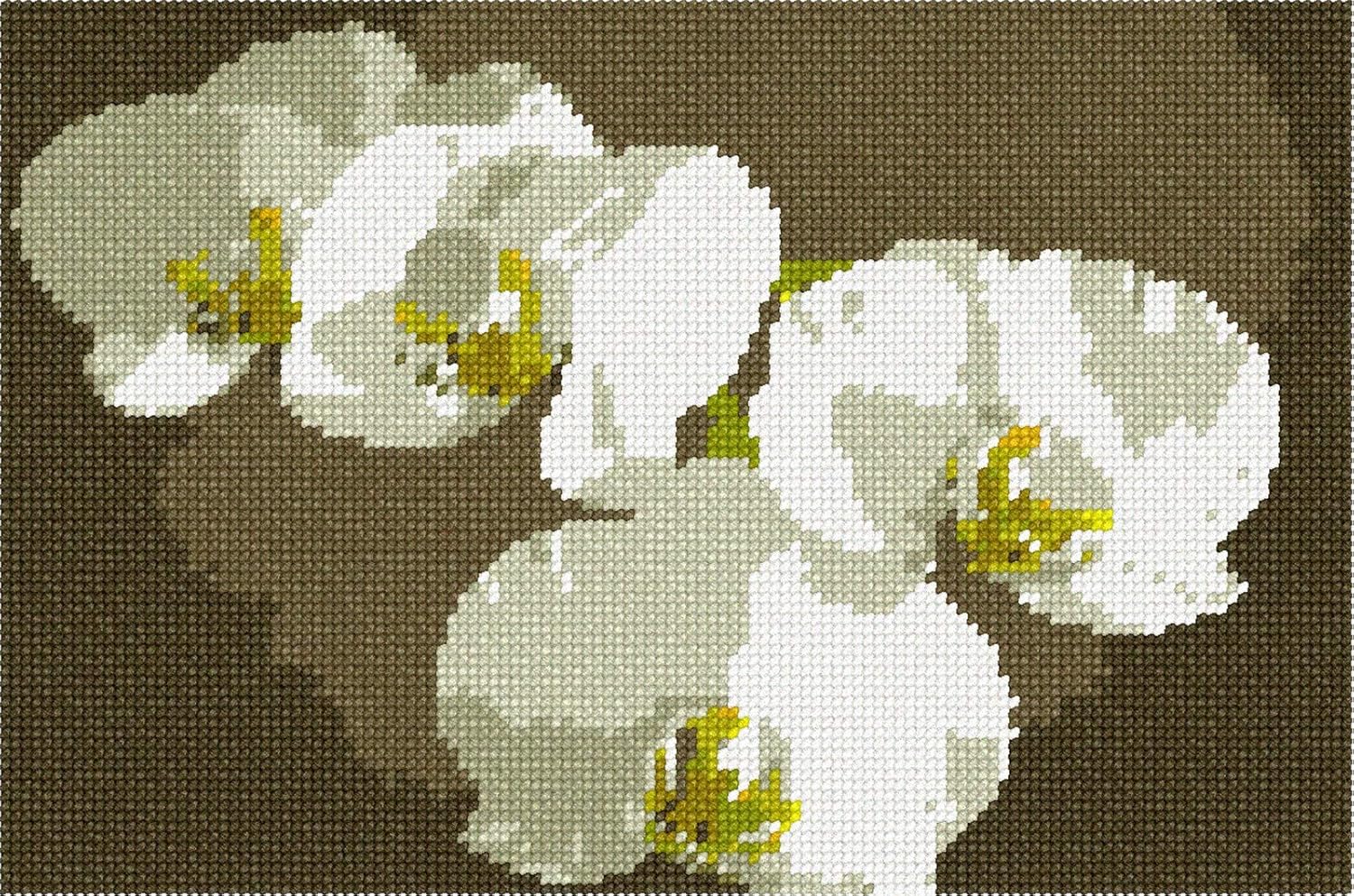 Pepita Needlepoint kit: White Orchids, 10" x 7"