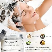 Vista 5 de Pomadas Mofajang de cera para el cabello, 4.23 oz, material de cera para colorear el cabello natural, desechable, arcilla para peinar el cabello