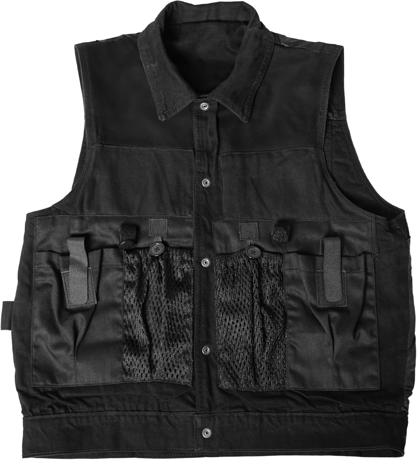 LVAD Gear Men’s Denim Vest for HeartMate – Button-Down Collar Medical Support Vest with Secure Battery Pockets & Mesh Liner - Image 6