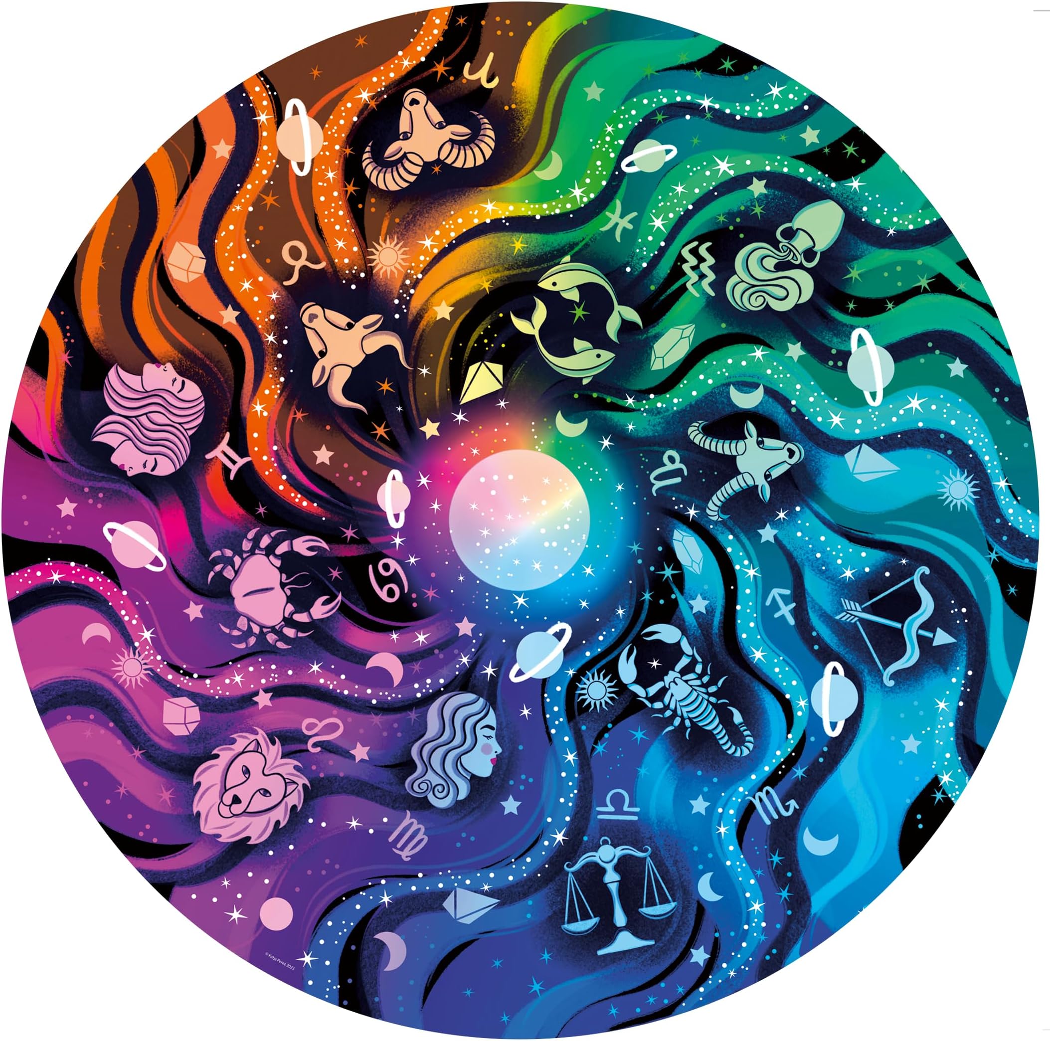 Ravensburger Astrology - 500 Piece Circular Shaped Jigsaw Puzzle for Adults and Kids Age 10 Years +