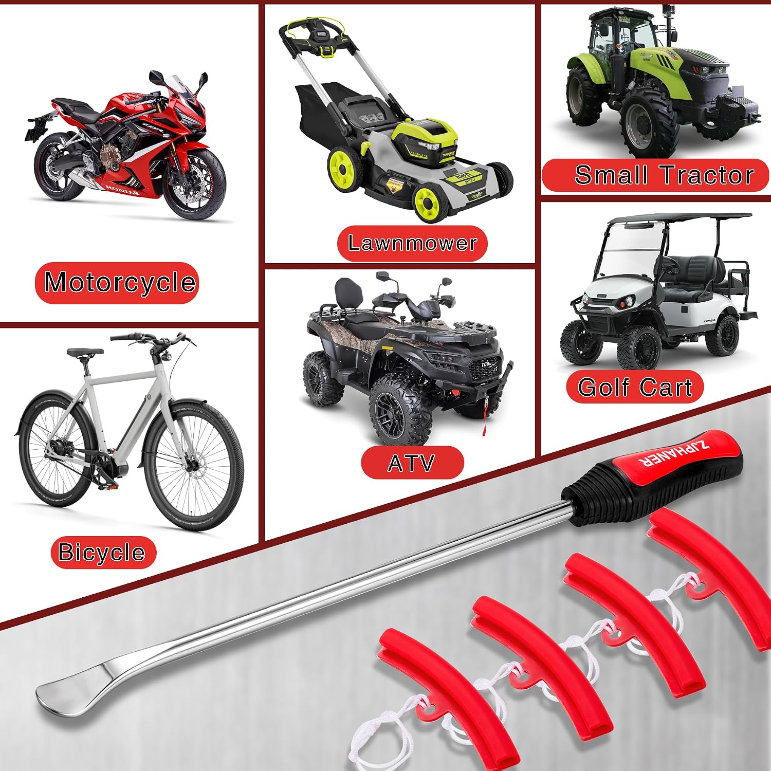 14.5'' Motorcycle Tire Spoons Set for Dirt Bikes, Bicycles & More