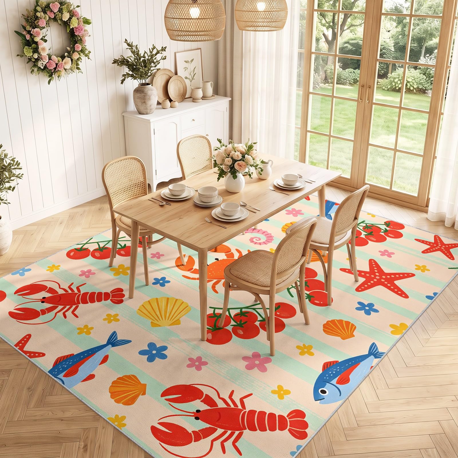 Generisch Ocean Playful dywan do salonu, 60 x 90 cm