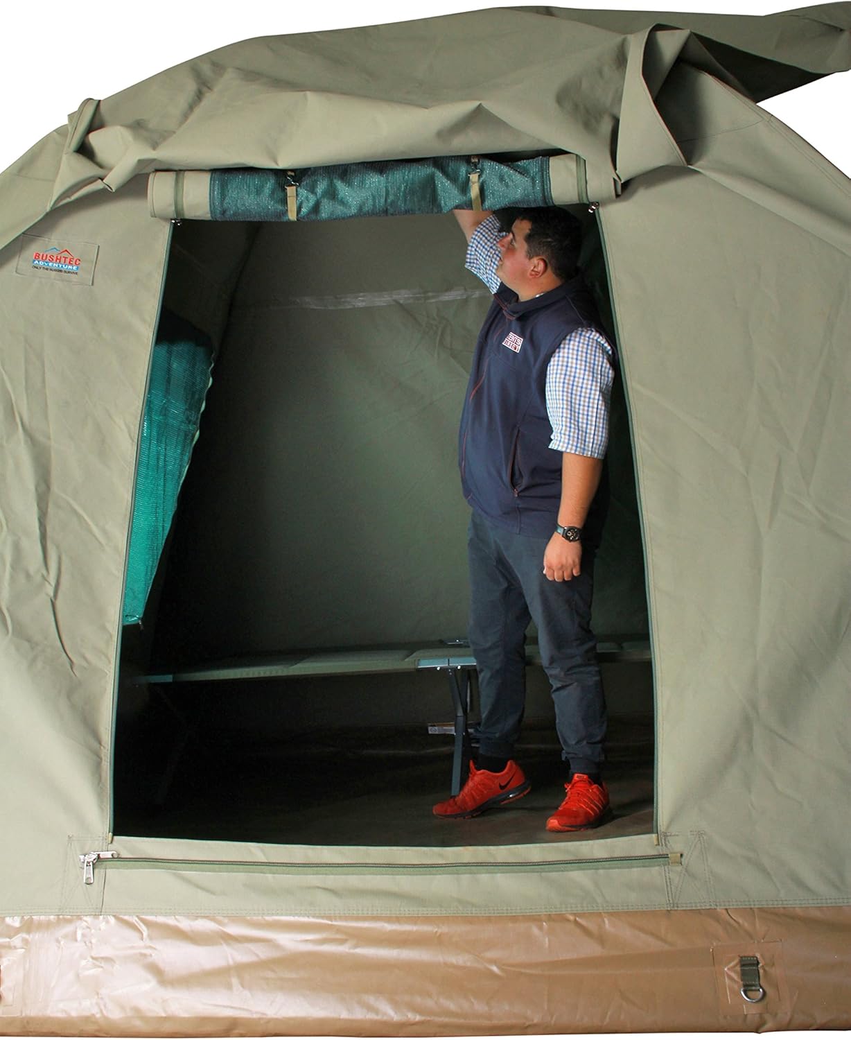 Alpha Kilo 4000 Canvas 6 Person Bow Tent, Camping Tent and Outfitter Tent with Waterproof and fire Retardant Ripstop Canvas.