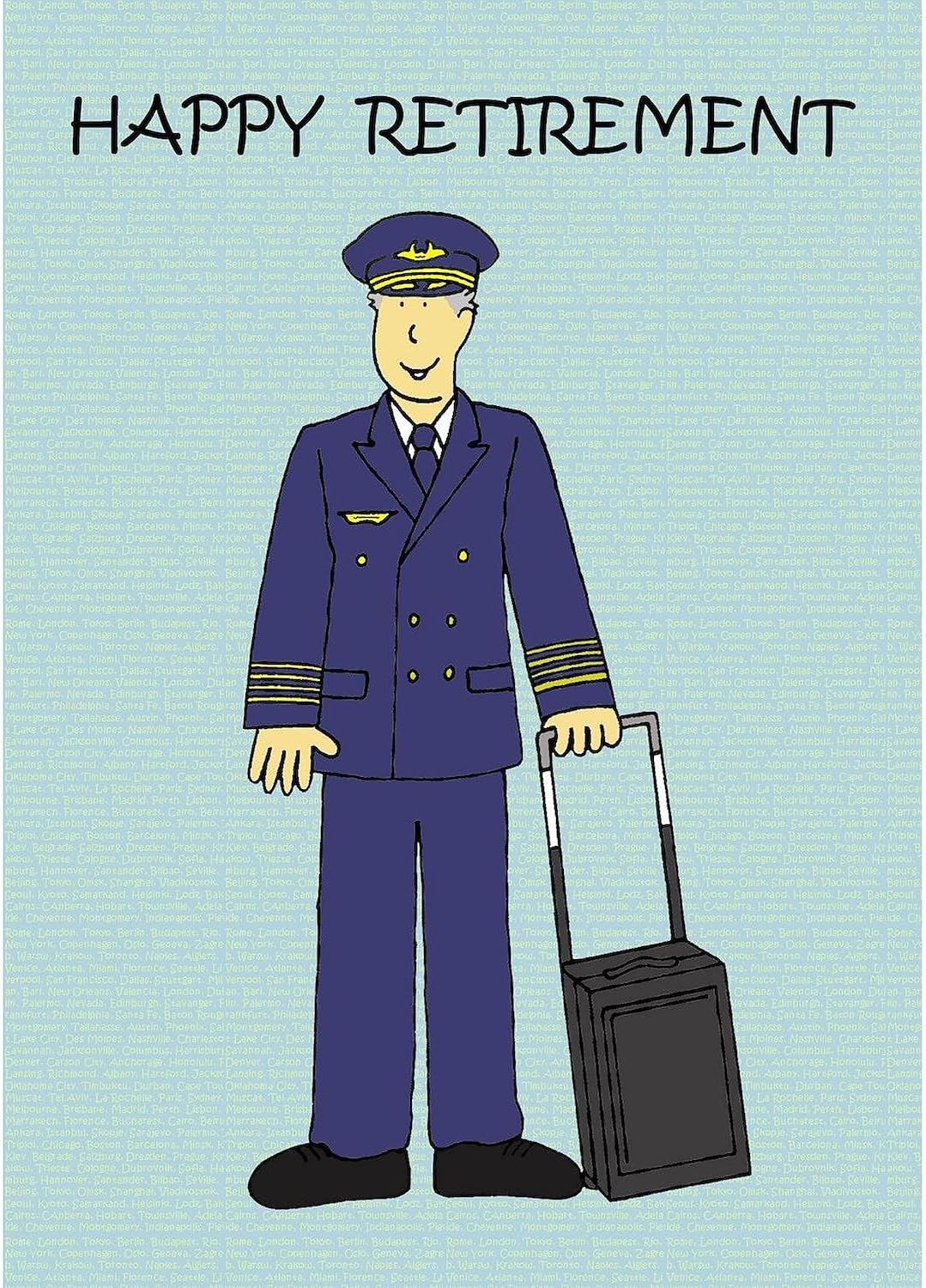 CafePress Happy Retirement Pilot Greeting Cards Folded Greeting Card Matte