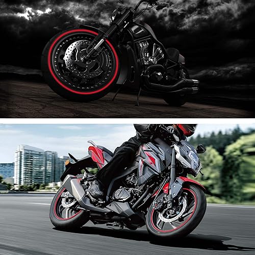 Miniatura 4 de TOMALL 18 calcomanías reflectantes de 16 a 19 pulgadas para llantas de motocicleta, automóvil, ciclismo, bicicleta, decoración de seguridad