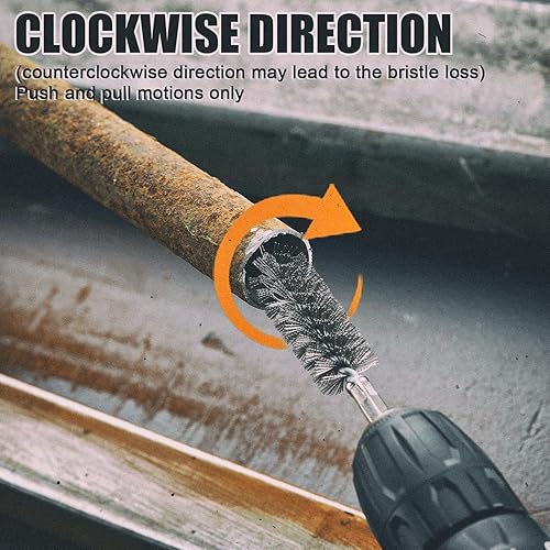 Miniatura 6 de MAXMAN Cepillo de taladro de acero inoxidable, juego de 8 cepillos de alambre para taladro, cerdas de metal duraderas retorcidas, juego de 8 tamaños