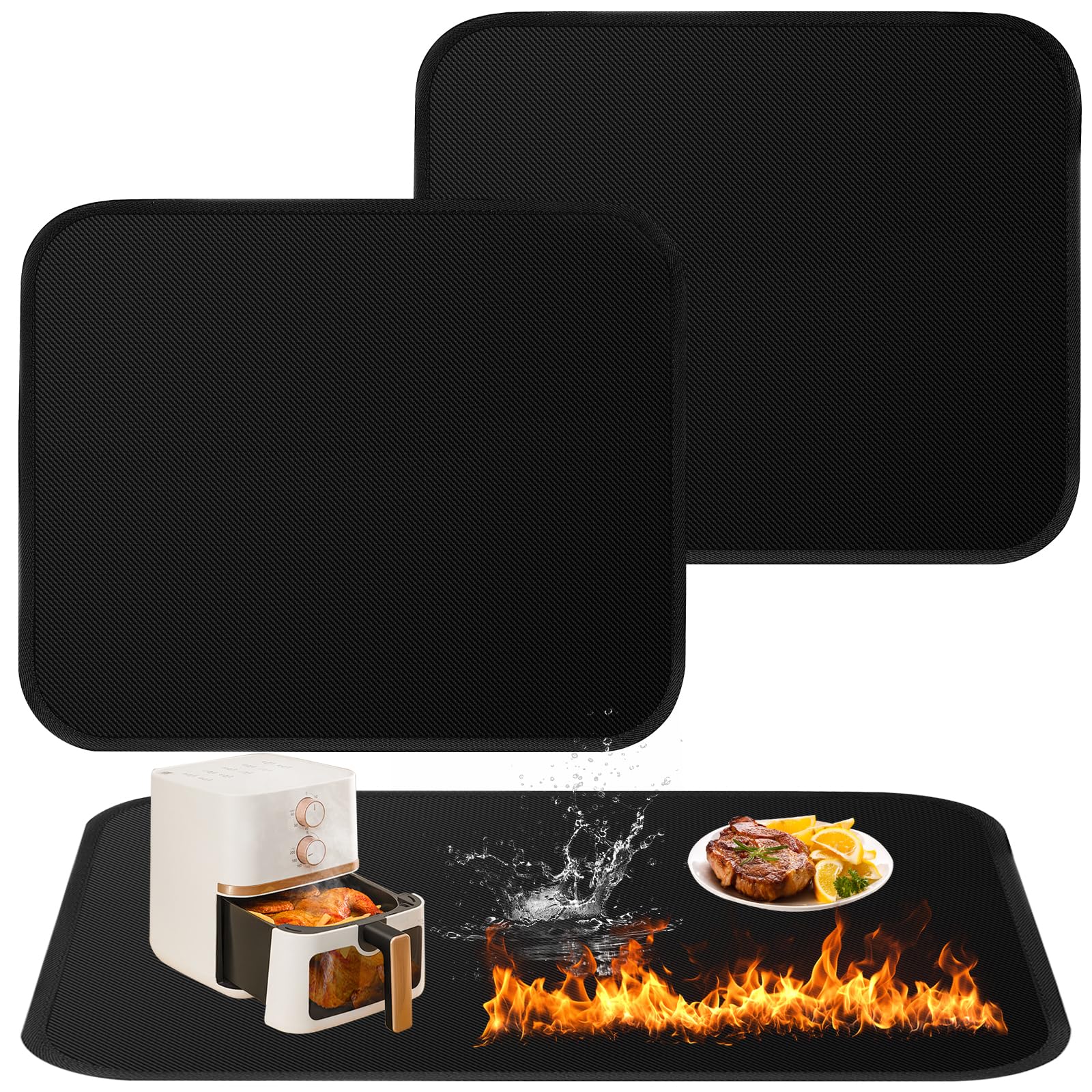 Feuerschutzmatte Aus Glasfasersilikon – 40x60 Cm, Hitzebeständig Bis 500°C, Rutschfest & Wasserdicht