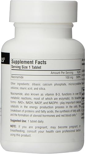 Miniatura 4 de Source Naturals Niacinamida B-3, 100 mg Suplemento dietético - 100 Tabletas