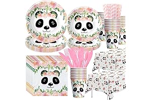 Panda Party Supplies | Birthday Party Decorations For Girls | Serve 24
