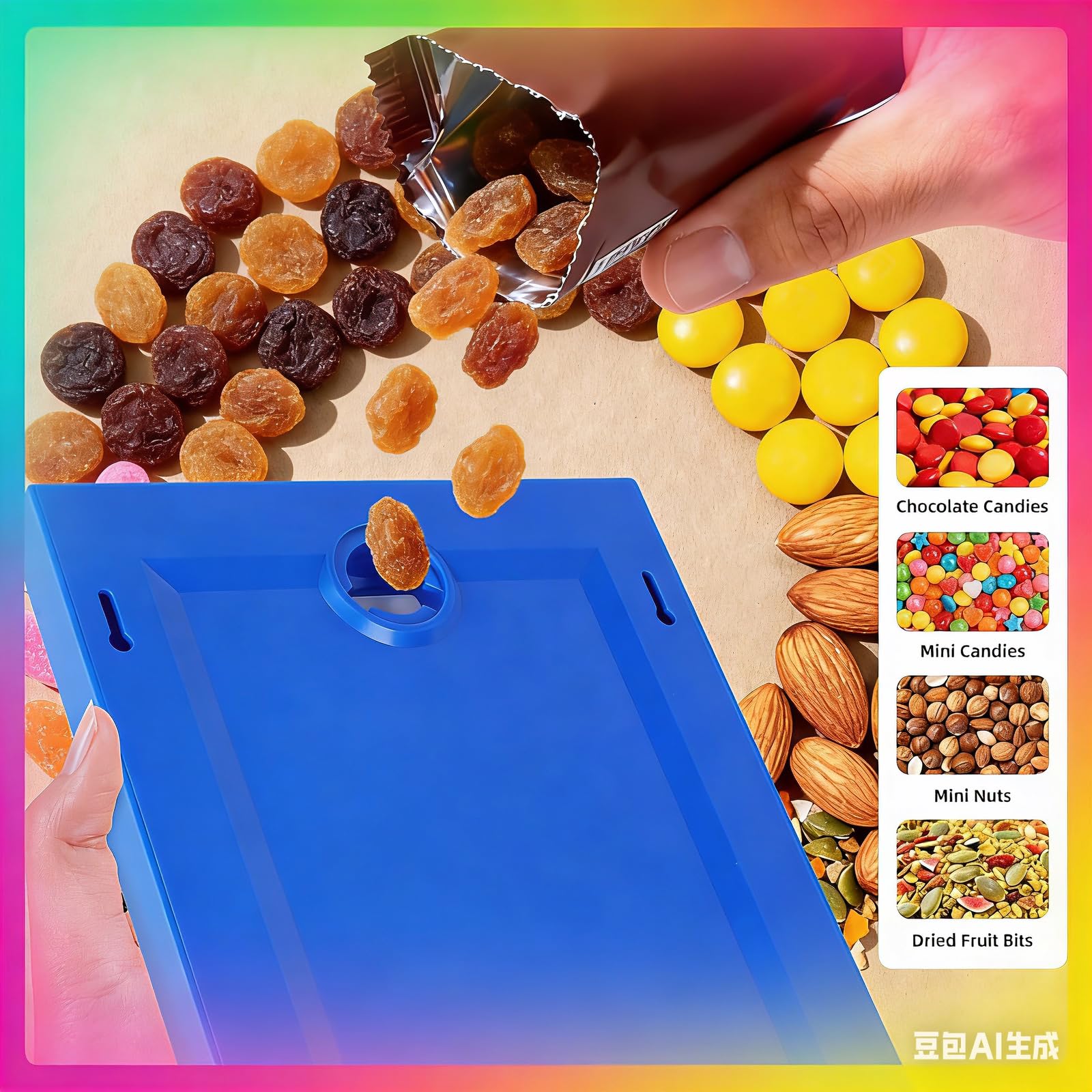 Cadre Distributeur de Bonbons Mural, Cadre Photo Distributeur de Bonbons, Rangement de Bonbons pour la Maison, la Cuisine, Le Salon, Le Bureau, Décoration Murale