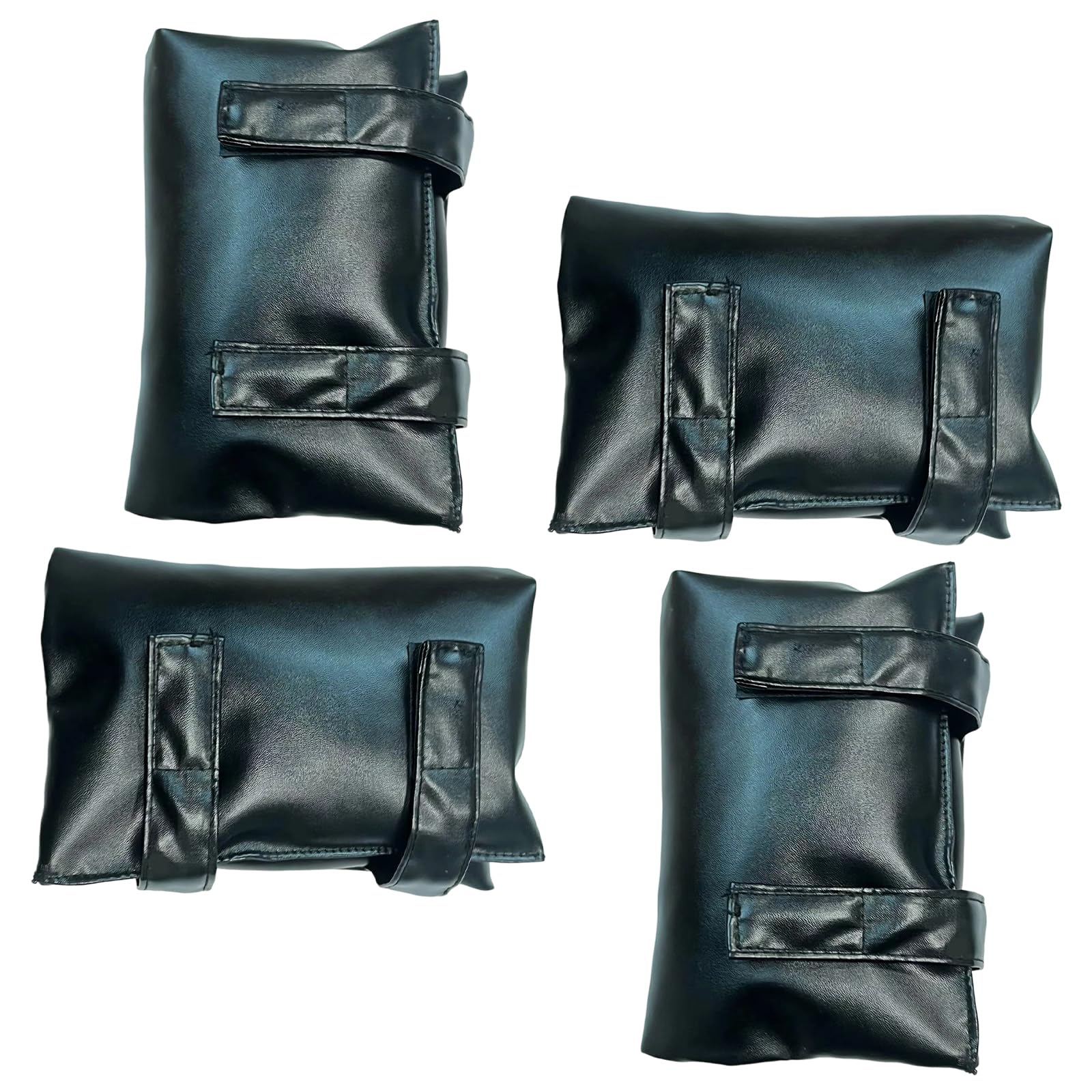 Nucelit Black Faucet Winter Covers 4 Pack, Pu Leather With Sewn Seams, Fits Most Standard Faucets, Prevents Damage Freeze Cover Multi Purpose Outdoor