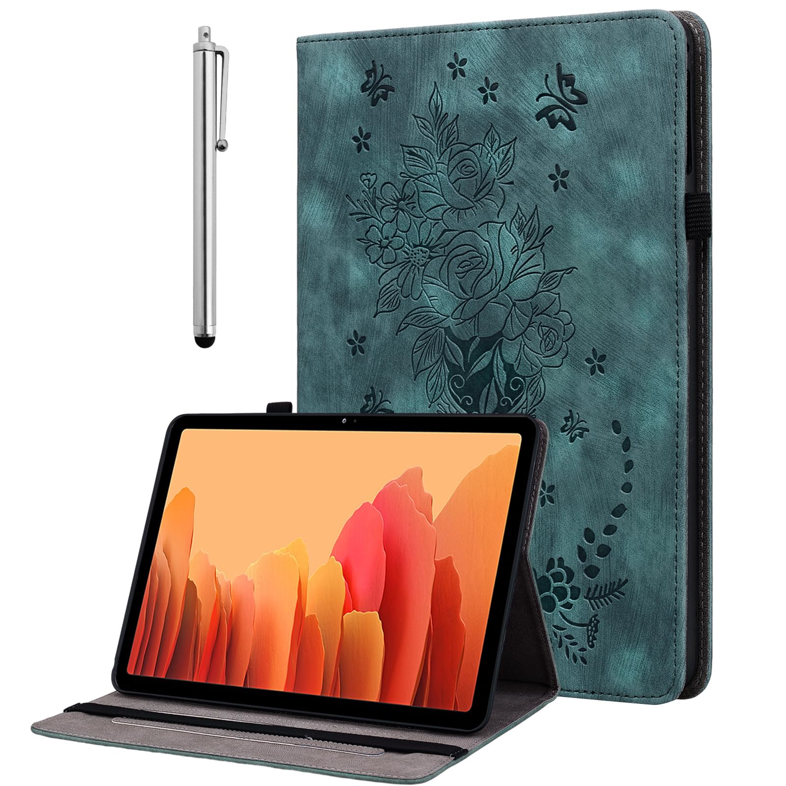 Étui Galaxy Tab A7 Lite 8.7 Vert - Parfait pour Travailler en Déplacement avec Support Stylet - 8