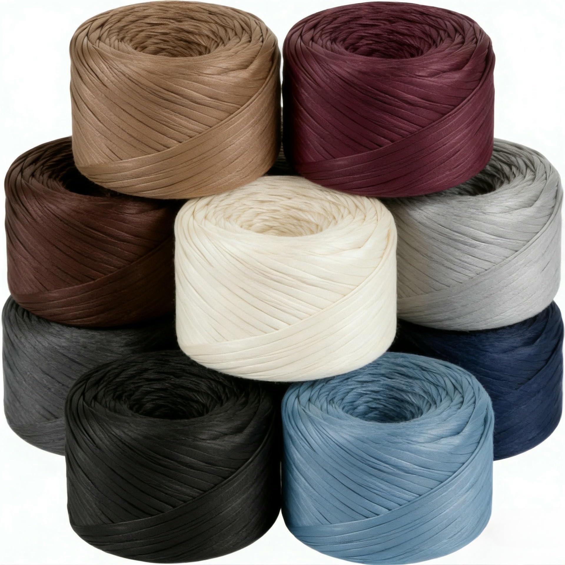 Hilo para Camisetas de 2/4 de Rollo y 200 g, Hilo Suave de imitación de Cuero Mate para Tejidos, para Bolsos, Mantas, Posavasos y decoración del hogar Tejidos a Mano