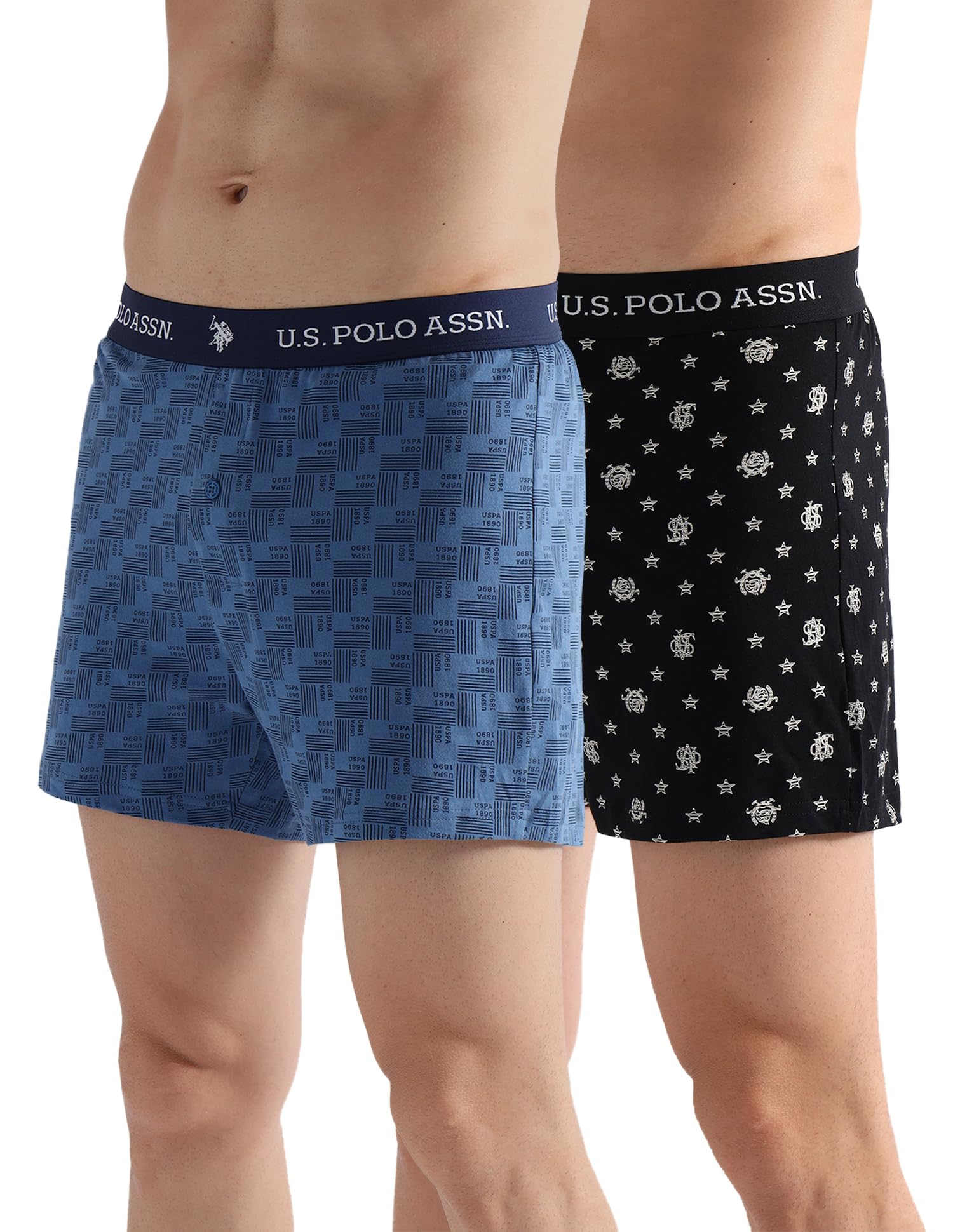 u.s. polo assn. Mens OEX09 Comfort Regular Fit Solid Boxers - Pack of 2-picture-36
