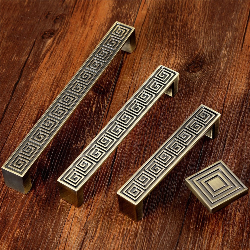 6 Stück Schubladengriffe/Knöpfe Im Chinesischen Stil Aus Zinklegierung Küchenmöbel Medizinschrankbeschläge Schubladengriffe (Lochabstand 128 mm)