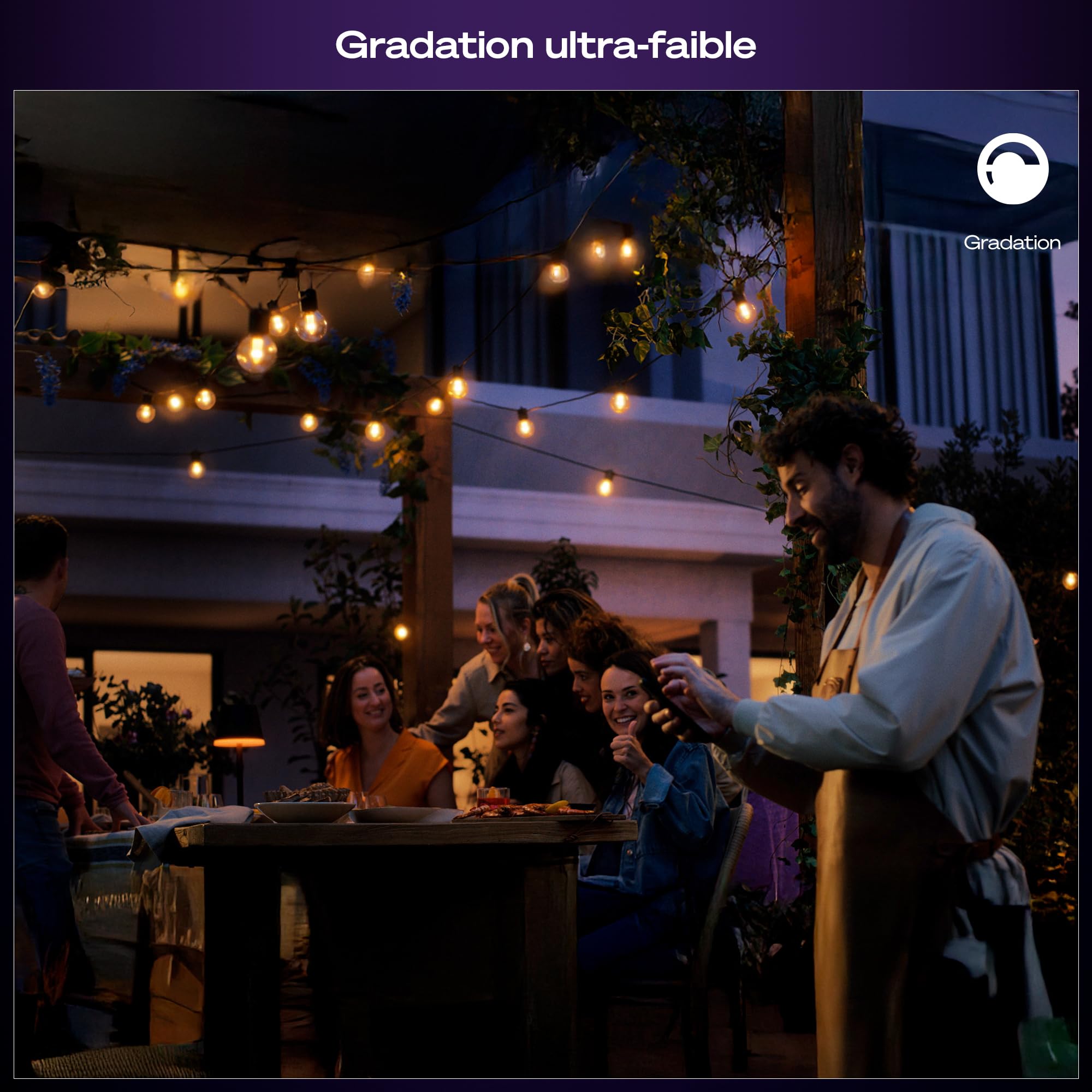 Philips Hue Festavia Globe, Guirlande Lumineuse LED, 10 Ampoules, 7m