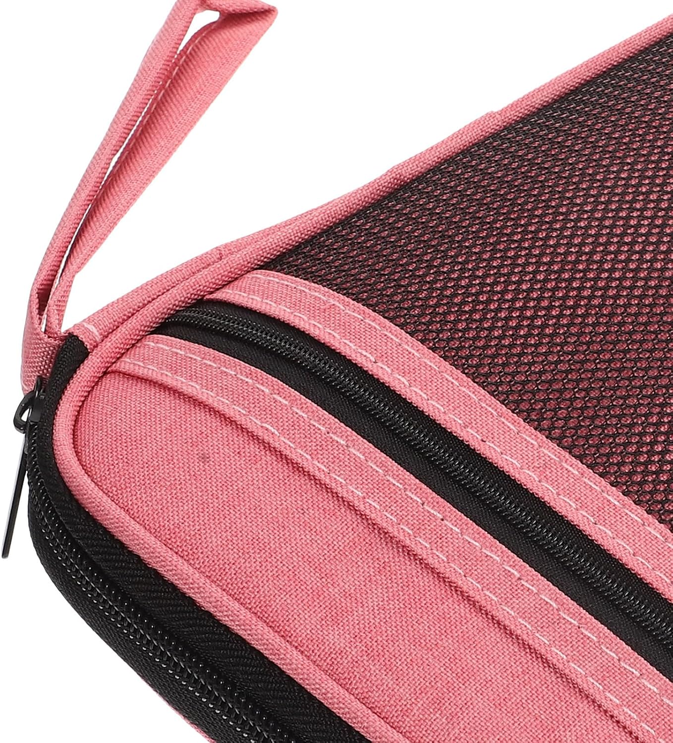 Portable Large Capacity Wear-resistant Polyester Material, Pink Watch Band Storage Organizer Bag with Convenient for Travel and Daily Use