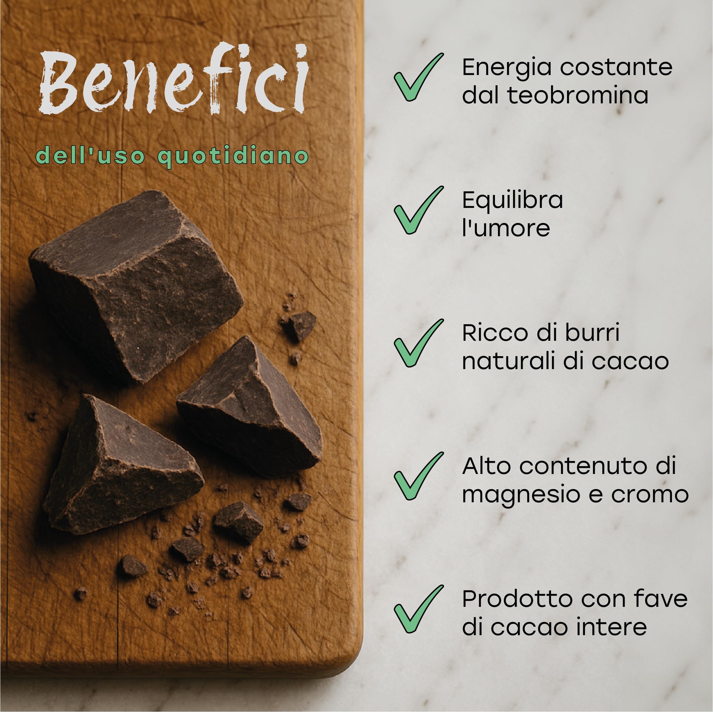 Pasta Di Cacao Cerimoniale Ecuadoriano 500 G – Fava Nacional – Il Cioccolato Da Bere Più Antico Al Mondo – Blocco Di Cacao Cerimoniale Puro