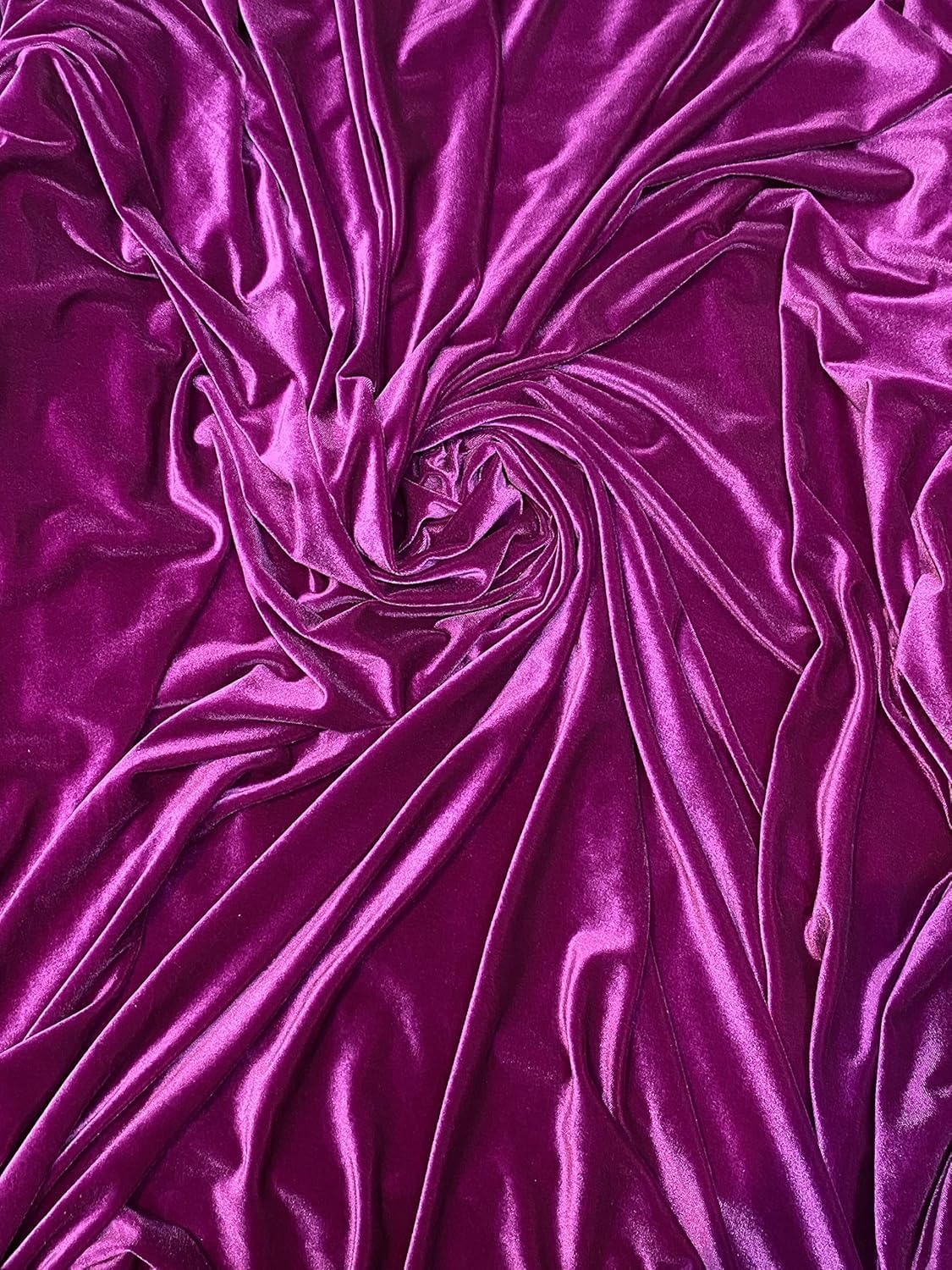 Valentina Textile Inc Stretch Velvet Fabric is 58/60" inches Wide (1 Yard,Magenta)