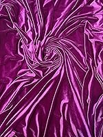 Vista 2 de La tela de terciopelo elástico mide 58/60 pulgadas de ancho (1 yarda, magenta)