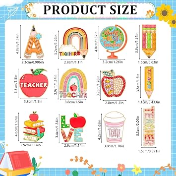 6PCS Teacher Pins,Back to School Pins Brooches Appreciation Gifts Teacher Lapel Appreciation Label Badges Last Day of School Pin for Teachers Students Clothes Bags Hats Backpack