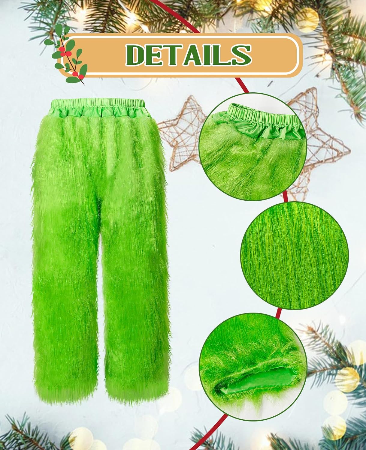 Halloween Costumes Adult Cosplay Christmas Green Santa Costume Funny Santa Suit for Men Santa Outfit